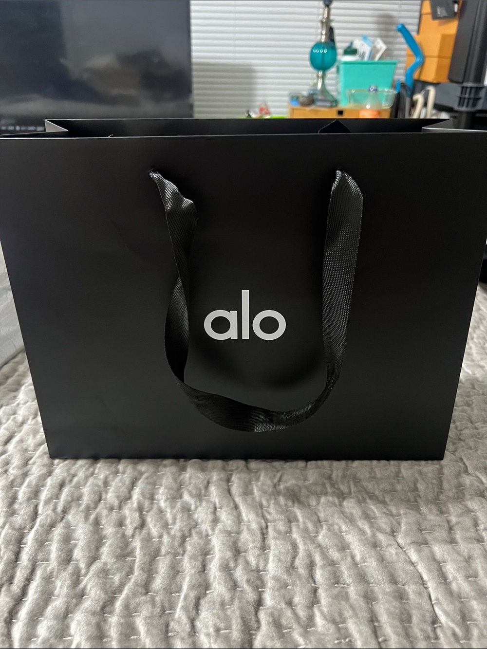 ALO Yoga Black Logo Gift Bag
